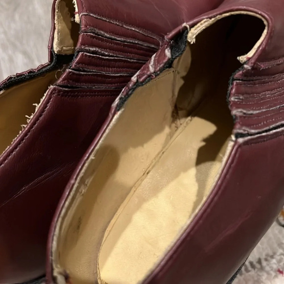 KV long life size 10 leather booties maroon - Picture 8 of 8